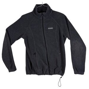Columbia Womens Gray Full Zip Fleece Jacket WL6439 Mock Neck Large